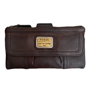 Fossil Dark Brown Genuine Leather Wallet